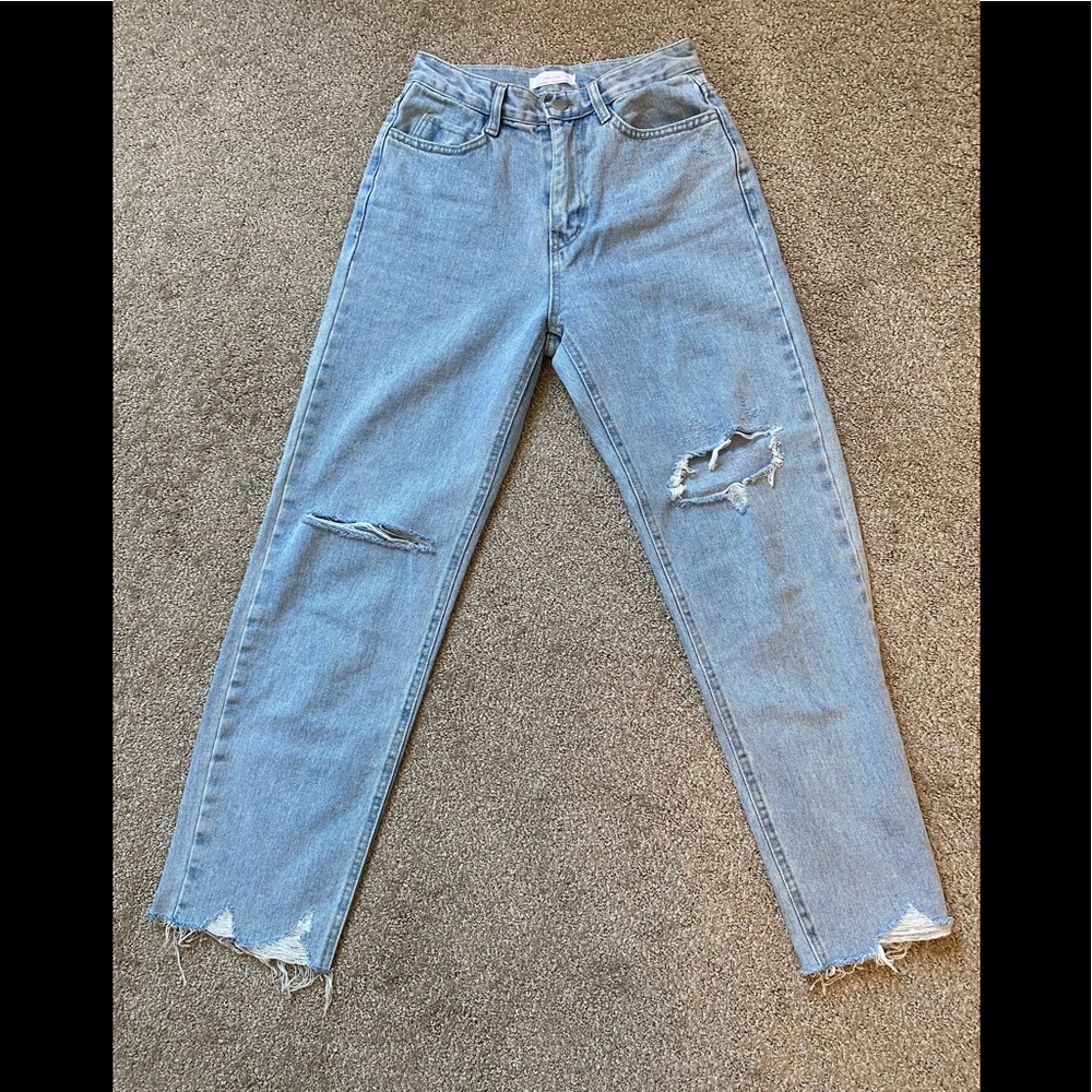 OAK + FORT High Rise Distressed Jean